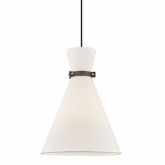 Mitzi Julia 1-LT Large Pendant - Aged Brass & Black - H294701L-AGB/BK