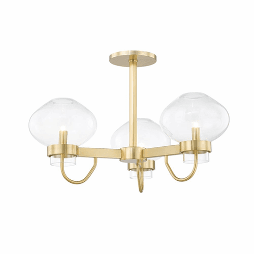 Mitzi Korey 3-LT Semi-Flush - Aged Brass - H408603-AGB