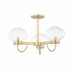 Mitzi Korey 3-LT Semi-Flush - Aged Brass - H408603-AGB