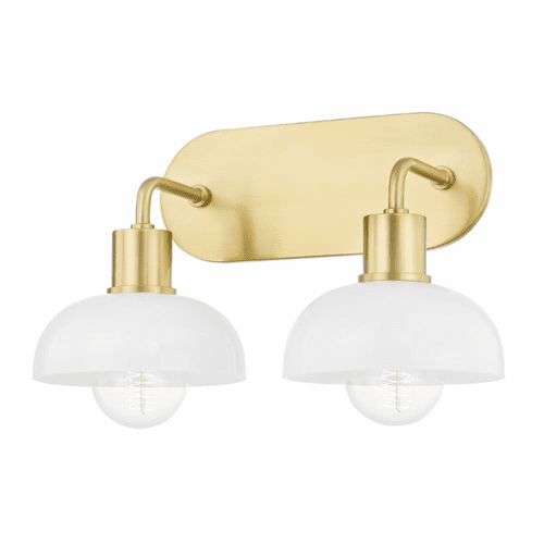 Mitzi Kyla 2 Light Bath Bracket - Aged Brass - H107302-AGB