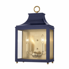 Mitzi Leigh 2-LT Wall Sconce - Aged Brass & Navy - H259102-AGB/NVY
