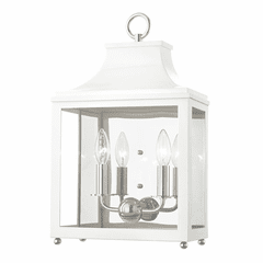 Mitzi Leigh 2-LT Wall Sconce - Polished Nickel & White - H259102-PN/WH