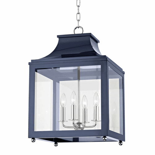 Mitzi Leigh 4-LT Large Pendant - Polished Nickel & Navy - H259704L-PN/NVY