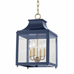 Mitzi Leigh 4-LT Small Pendant - Aged Brass & Navy - H259704S-AGB/NVY