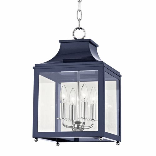 Mitzi Leigh 4-LT Small Pendant - Polished Nickel & Navy - H259704S-PN/NVY