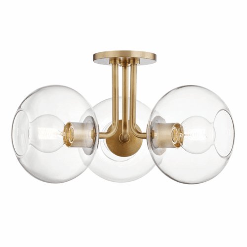 Mitzi Margot 3-LT Semi-Flush - Aged Brass - H270603-AGB
