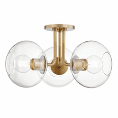 Mitzi Margot 3-LT Semi-Flush - Aged Brass - H270603-AGB Mitzi Margot 3-LT Semi-Flush - Aged Brass - H270603-AGB