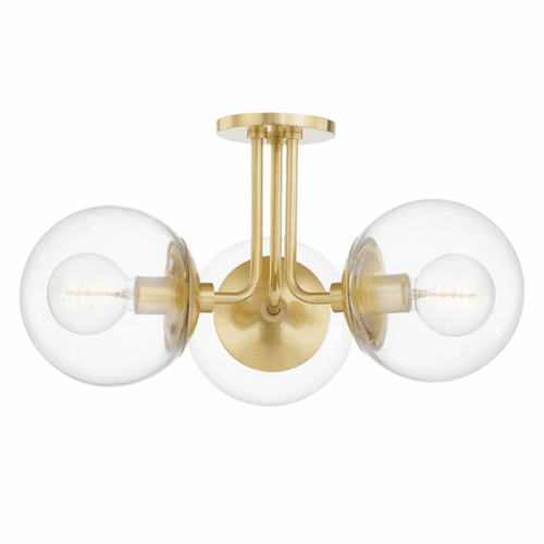 Mitzi Meadow 3 Light Semi Flush - Aged Brass - H503603-AGB