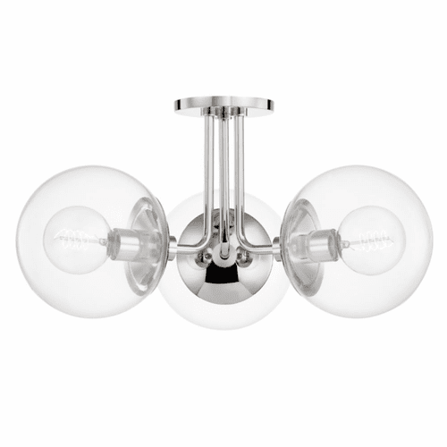 Mitzi Meadow 3 Light Semi Flush - Polished Nickel - H503603-PN