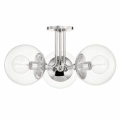 Mitzi Meadow 3 Light Semi Flush - Polished Nickel - H503603-PN Mitzi Meadow 3 Light Semi Flush - Polished Nickel - H503603-PN