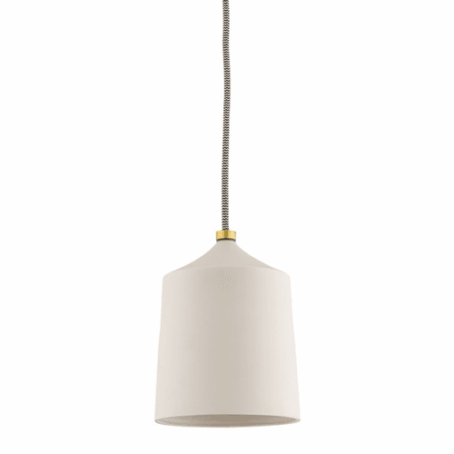 Mitzi Megan 1-LT Pendant - Aged Brass/Matte White - H339701-AGB/MW