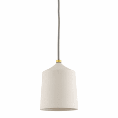 Mitzi Megan 1-LT Pendant - Aged Brass/Matte White - H339701-AGB/MW