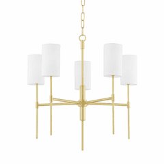 Mitzi Olivia 5 Light Chandelier - Aged Brass - H223805-AGB