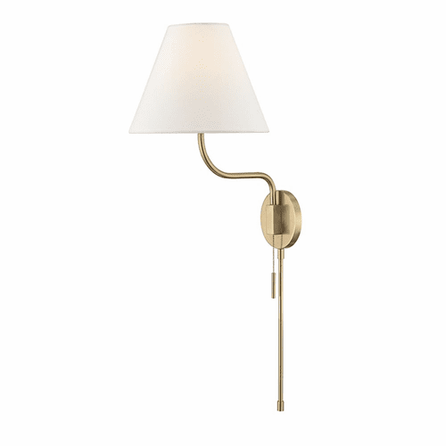 Mitzi Patti 1-LT Wall Sconce With Plug - Aged Brass - HL240101-AGB
