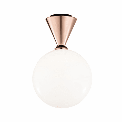 Mitzi Piper 1-LT Large Flush Mount - Polished Copper & Black - H148501L-POC/BK