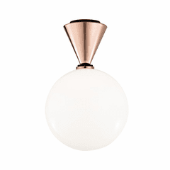 Mitzi Piper 1-LT Large Flush Mount - Polished Copper & Black - H148501L-POC/BK