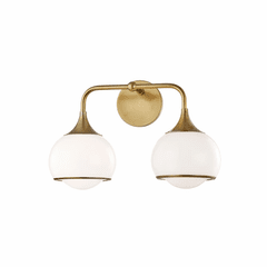 Mitzi Reese 2-LT Wall Sconce - Aged Brass - H281302-AGB