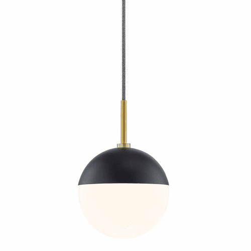 Mitzi Renee 1-LT Pendant - Aged Brass & Black - H344701-AGB/BK