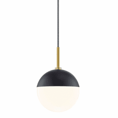 Mitzi Renee 1-LT Pendant - Aged Brass & Black - H344701-AGB/BK