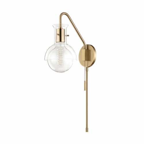 Mitzi Riley 1-LT Wall Sconce With Plug - Aged Brass - HL111101G-AGB