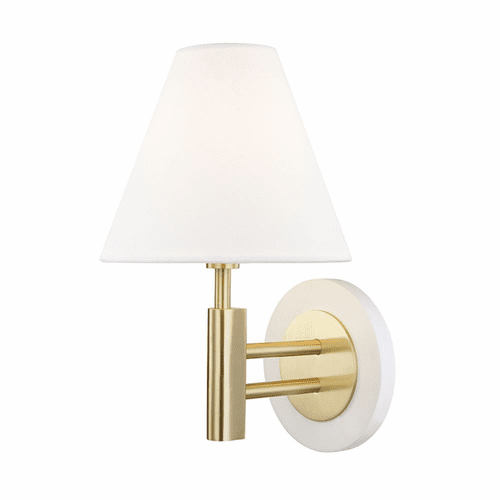 Mitzi Robbie 1-LT Wall Sconce - Aged Brass & White - H264101-AGB/WH