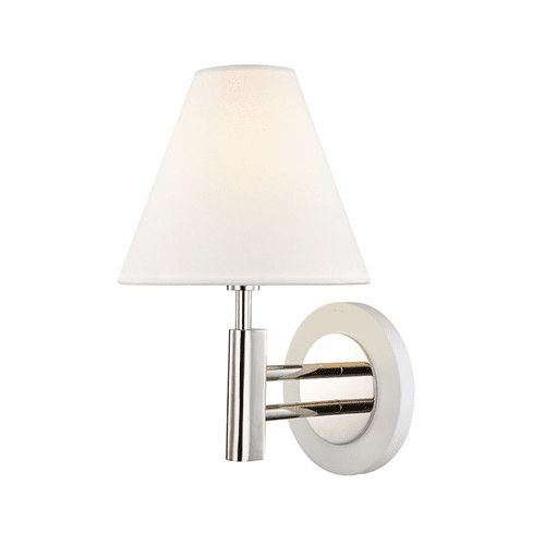 Mitzi Robbie 1-LT Wall Sconce - Polished Nickel & White - H264101-PN/WH
