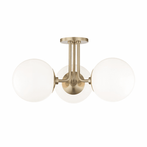 Mitzi Stella 3-LT Semi-Flush - Aged Brass - H105603-AGB