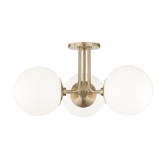 Mitzi Stella 3-LT Semi-Flush - Aged Brass - H105603-AGB