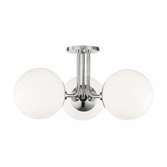 Mitzi Stella 3-LT Semi-Flush - Polished Nickel - H105603-PN Mitzi Stella 3-LT Semi-Flush - Polished Nickel - H105603-PN