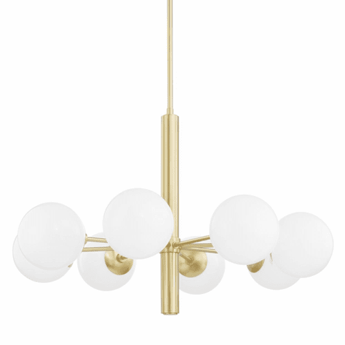 Mitzi Stella 8 Light Chandelier - Aged Brass - H105808-AGB