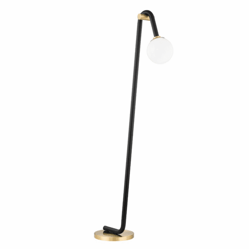 Mitzi Whit 1-LT Floor Lamp - Aged Brass & Black - HL382401-AGB/BK
