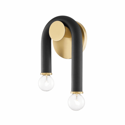 Mitzi Whit 2-LT Wall Sconce - Aged Brass & Black - H382102-AGB/BK