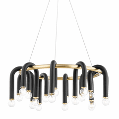 Mitzi Whit 20-LT Chandelier - Aged Brass & Black - H382820-AGB/BK Mitzi Whit 20-LT Chandelier - Aged Brass & Black - H382820-AGB/BK