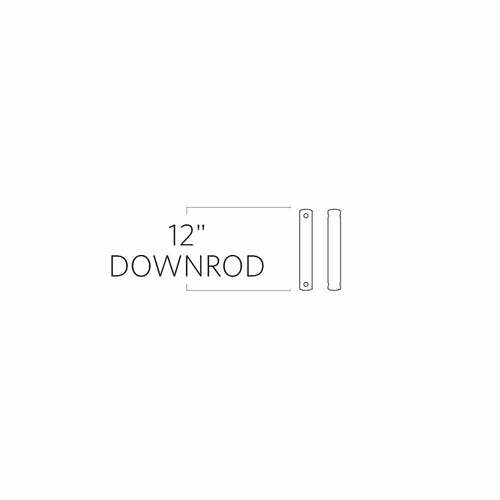 Monte Carlo 12" Downrod - Aged Pewter - DRM12AGP