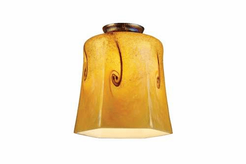 Monte Carlo 2-1/4" Neck Glass, Hexagon Alabaster Swirl G1090