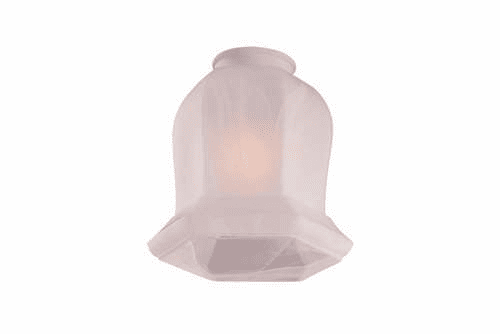 Monte Carlo 2-1/4" Neck Glass, Hexagon Bell White Faux Alabaster G1062