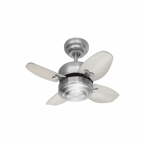Monte Carlo 20" Mini Ceiling Fan - Brushed Steel - 4MC20BS