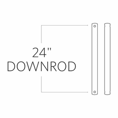 Monte Carlo 24" Downrod - Dark Weathered Zinc - DR24DWZ