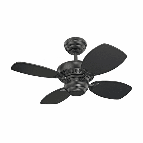 Monte Carlo 28" Colony II Ceiling Fan - Matte Black - 4CO28BK