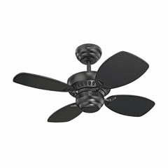 Monte Carlo 28" Colony II Ceiling Fan - Matte Black - 4CO28BK Monte Carlo 28" Colony II Ceiling Fan - Matte Black - 4CO28BK