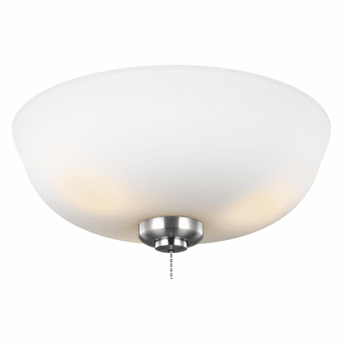 Monte Carlo 3-LT LED Ceiling Fan Light Kit Brushed Steel - MC243BS