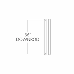 Monte Carlo 36" Downrod -Rubberized White - DR36RZW