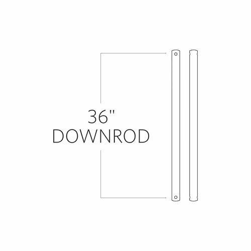 Monte Carlo 36" Downrod - Washed Grey - DR36WGR