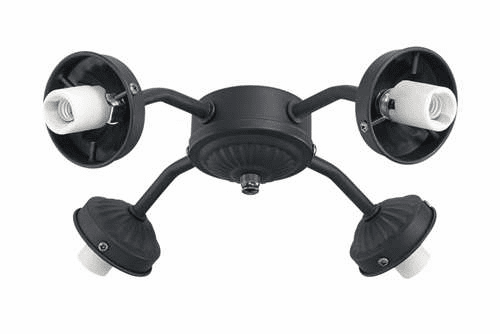 Monte Carlo 4-Light, 2-1/4" Neck Fitter Matte Black MC37BK-L