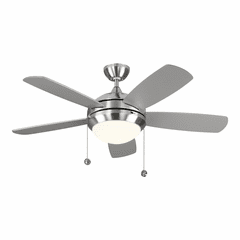 Monte Carlo 44" Discus Classic II Ceiling Fan - Brushed Steel - 5DIC44BSD-V1 Monte Carlo 44" Discus Classic II Ceiling Fan - Brushed Steel - 5DIC44BSD-V1