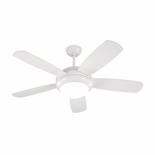 Monte Carlo 44" Discus II Ceiling Fan - White w/Matte Opal - 5DI44WHD