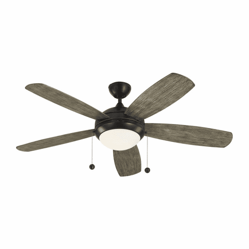 Monte Carlo 52" Discus Ceiling Fan - Aged Pewter w/Matte Opal - 5DI52AGPD