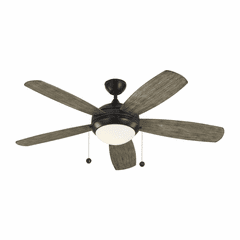Monte Carlo 52" Discus Ceiling Fan - Aged Pewter w/Matte Opal - 5DI52AGPD