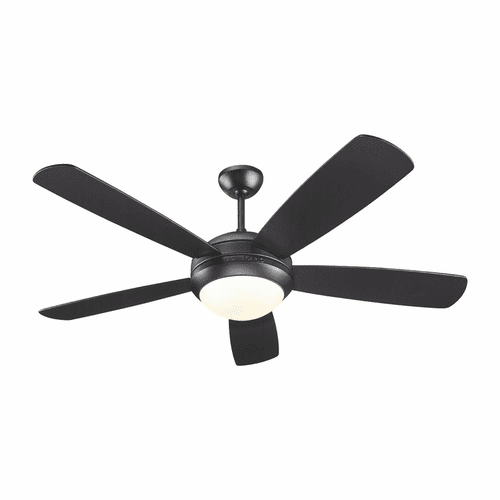 Monte Carlo 52" Discus Ceiling Fan - Matte Black w/Matte Opal - 5DI52BKD-L