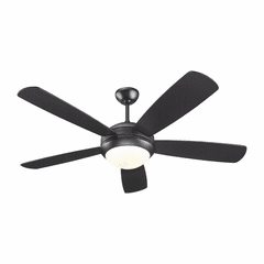 Monte Carlo 52" Discus Ceiling Fan - Matte Black w/Matte Opal - 5DI52BKD-L Monte Carlo 52" Discus Ceiling Fan - Matte Black w/Matte Opal - 5DI52BKD-L